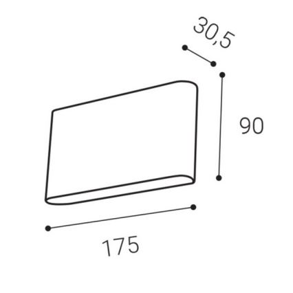 LED2 - LED Vonkajšie nástenné svietidlo FLAT 2xLED/3W/230V IP65 3000K/4000K/5700K biela