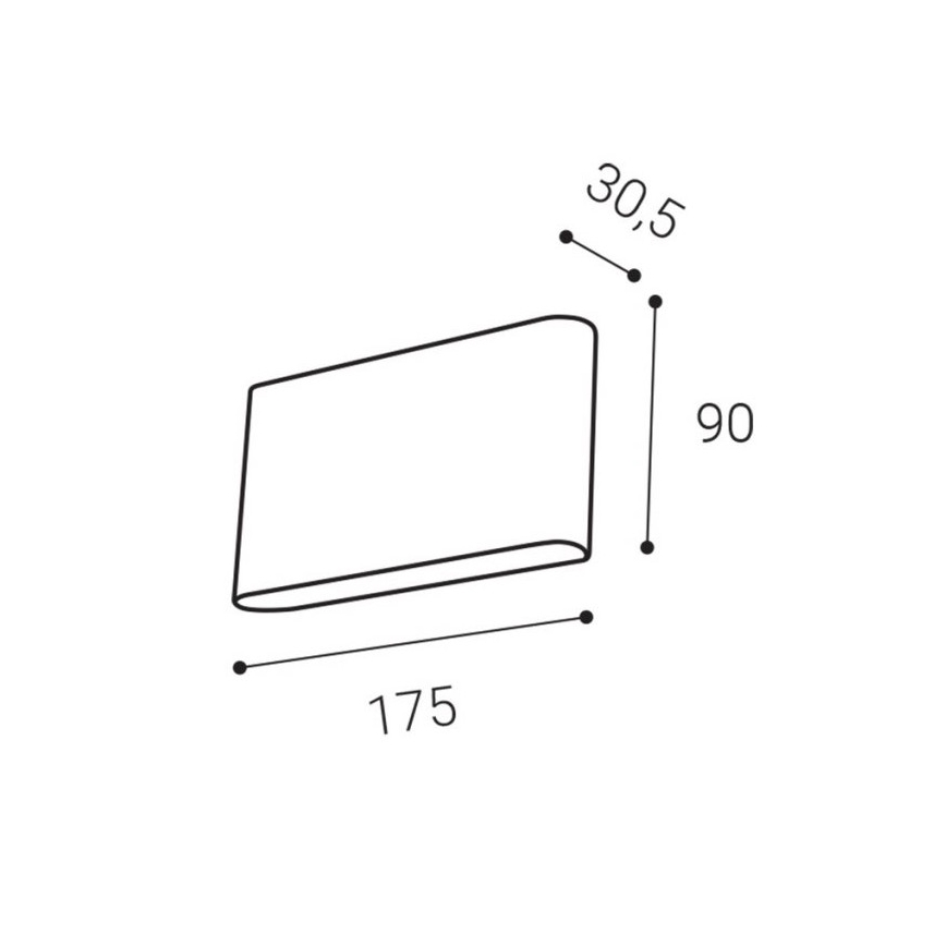 LED2 - LED Vonkajšie nástenné svietidlo FLAT 2xLED/3W/230V IP65 3000K/4000K/5700K biela