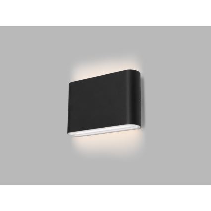 LED2 - LED Vonkajšie nástenné svietidlo FLAT 2xLED/3W/230V IP65 3000K/4000K/5700K čierna