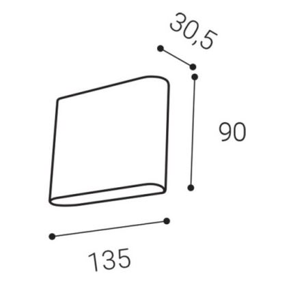 LED2 - LED Vonkajšie nástenné svietidlo FLAT 2xLED/3W/230V IP65 3000K/4000K/5700K čierna