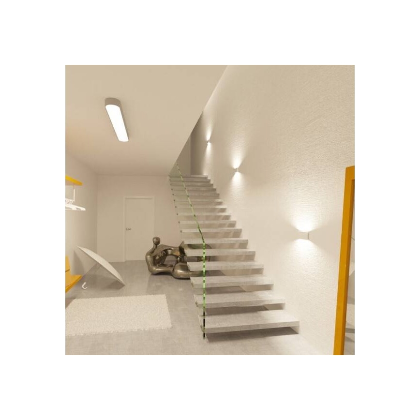 LED2 - LED Vonkajšie nástenné svietidlo FLAT 2xLED/5W/230V IP65
