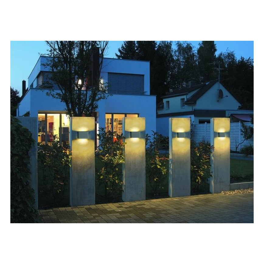 LED2 - LED Vonkajšie nástenné svietidlo FLAT 2xLED/5W/230V IP65
