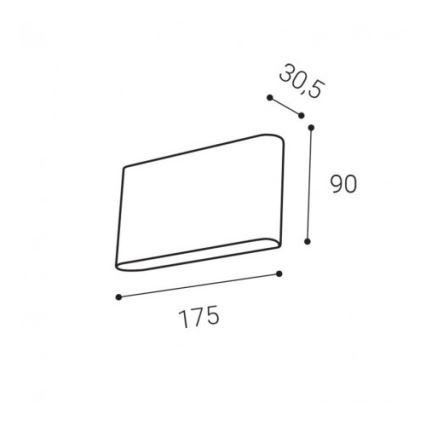 LED2 - LED Vonkajšie nástenné svietidlo FLAT 2xLED/5W/230V IP65