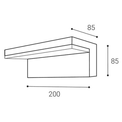 LED2 - LED Vonkajšie nástenné svietidlo HUGO LED/9W/230V IP54 3000K/4000K