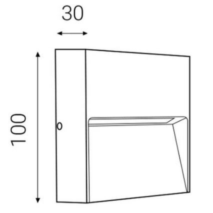 LED2 - LED Vonkajšie nástenné svietidlo STEP ON LED/3W/230V antracit  IP54