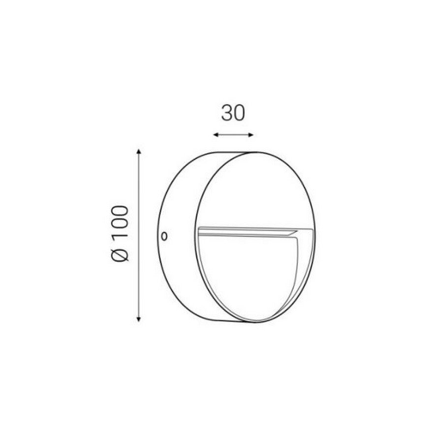 LED2 - LED Vonkajšie nástenné svietidlo STEP ON LED/3W/230V IP54
