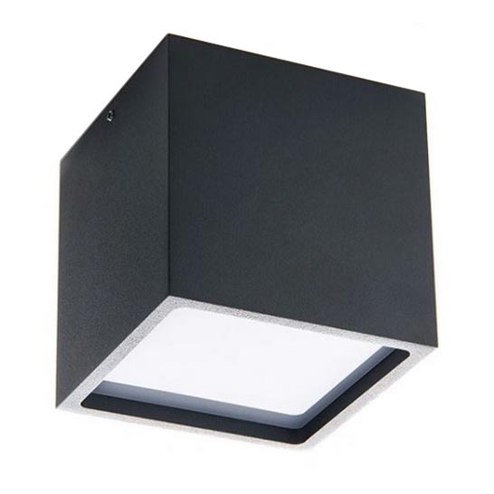 LED2 - LED Vonkajšie stropné svietidlo CUBE LED/12W/230V antracit IP54