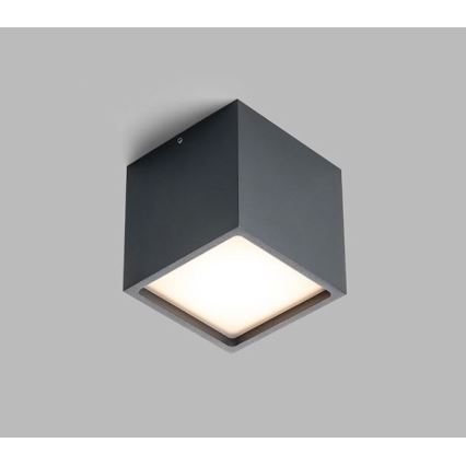 LED2 - LED Vonkajšie stropné svietidlo CUBE LED/12W/230V antracit IP54