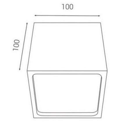 LED2 - LED Vonkajšie stropné svietidlo CUBE LED/12W/230V antracit IP54