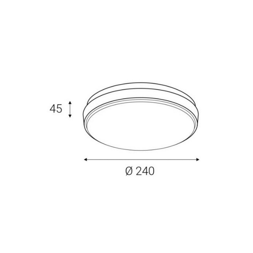 LED2 - LED Vonkajšie stropné svietidlo LUNA LED/25W/230V  IP54 okrúhly