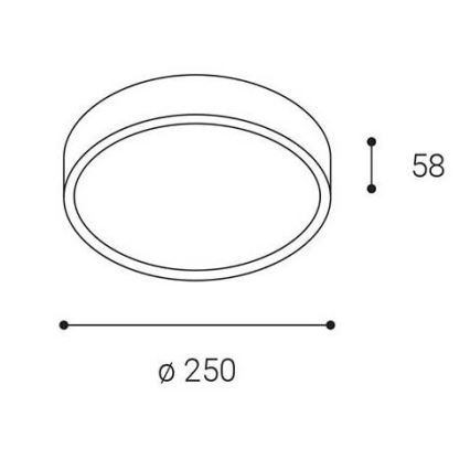 LED2 - LED  Vonkajšie stropné svietidlo MIRA LED/18W/230V IP65 čierna