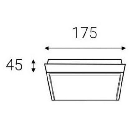 LED2 - LED Vonkajšie stropné svietidlo QUADO LED/10W/230V antracit IP54