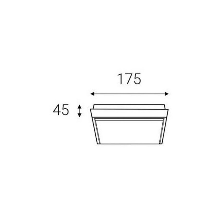 LED2 - LED Vonkajšie stropné svietidlo QUADO LED/10W/230V antracit IP54