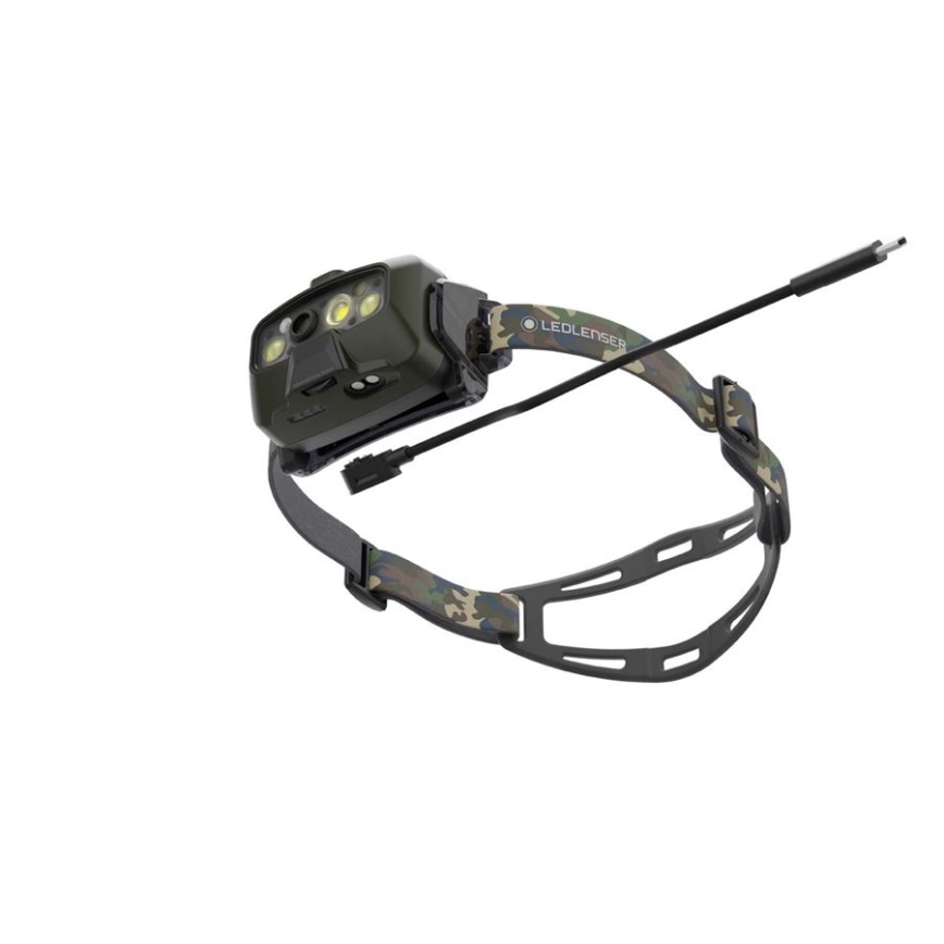 Ledlenser HF8R Core RGB - stmievateľná nabíjateľná čelovka LED/3700 mAh IP68 1600 lm 90 h zelená