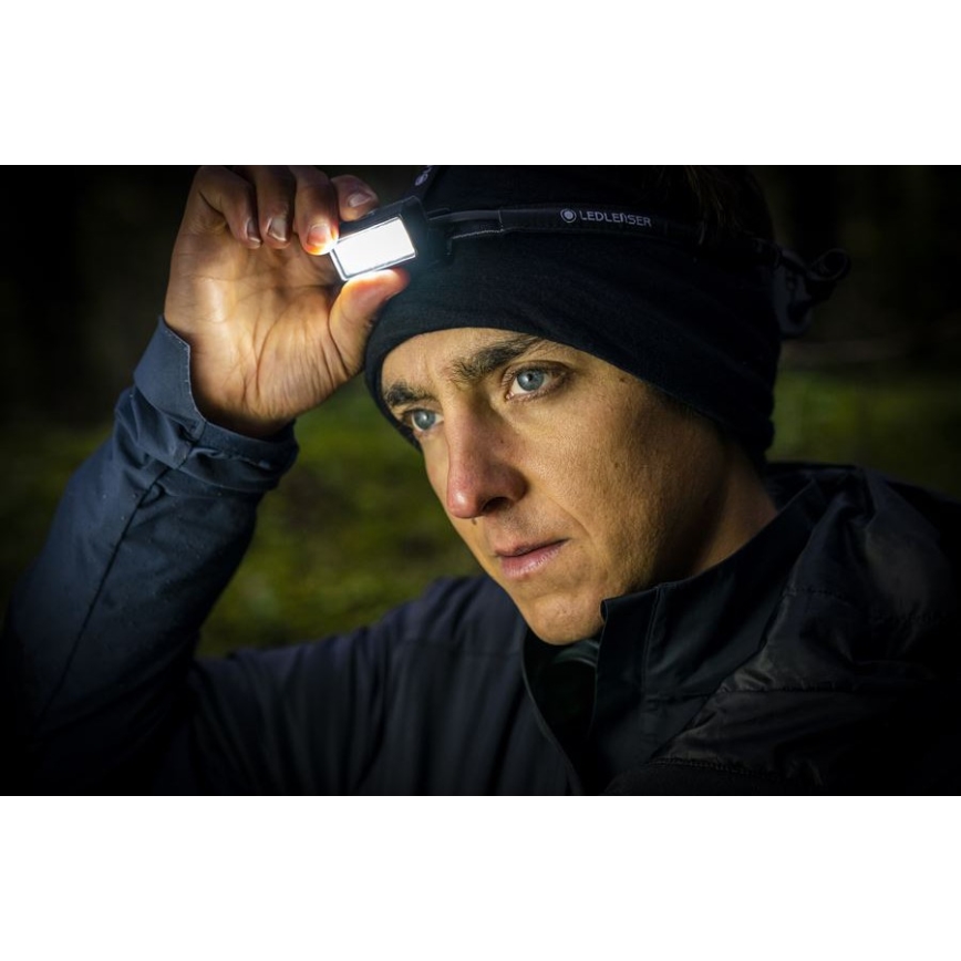 Ledlenser NEO9R - stmievateľná dobíjateľná LED čelovka, 5000 mAh, IP54, 1200 lm, 120 h, čierna/sivá