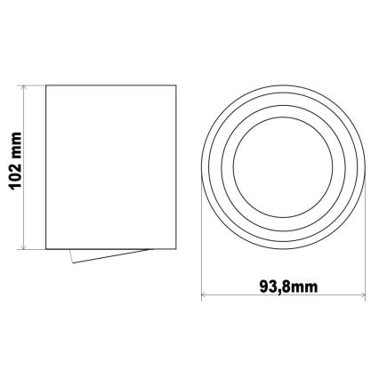 Ledvance - Bodové svietidlo TUBA 1xGU10/50W/230V