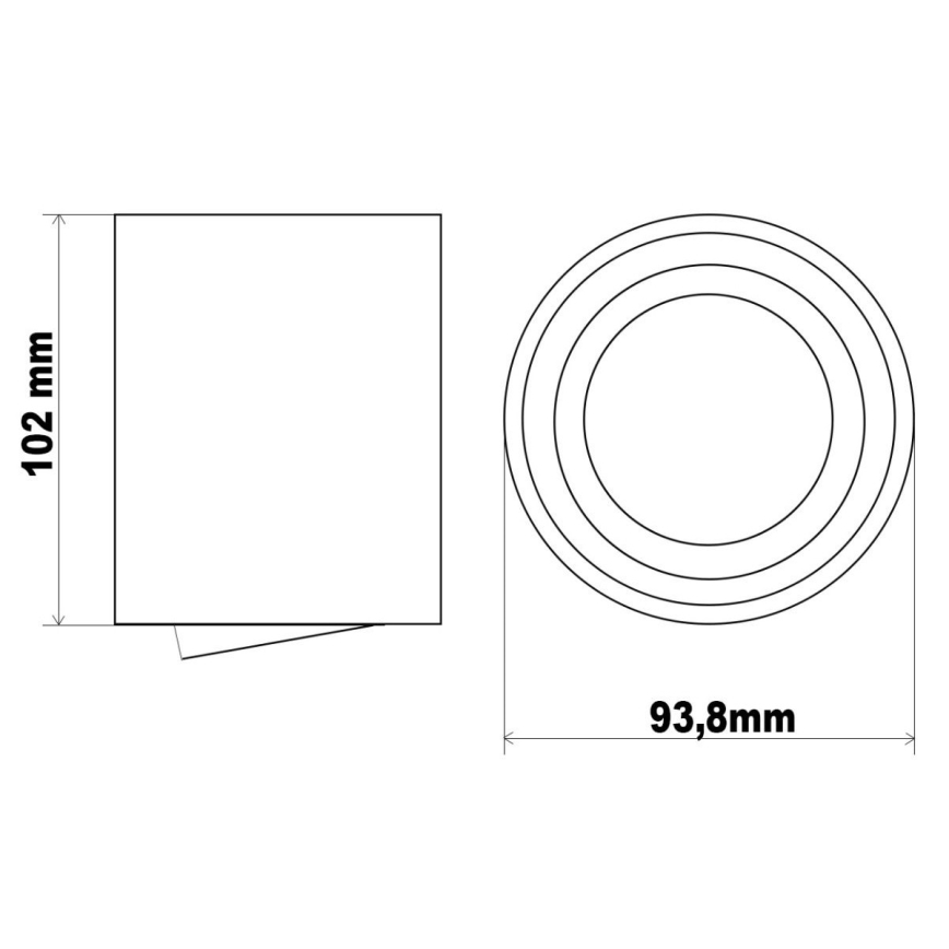 Ledvance - Bodové svietidlo TUBA 1xGU10/50W/230V