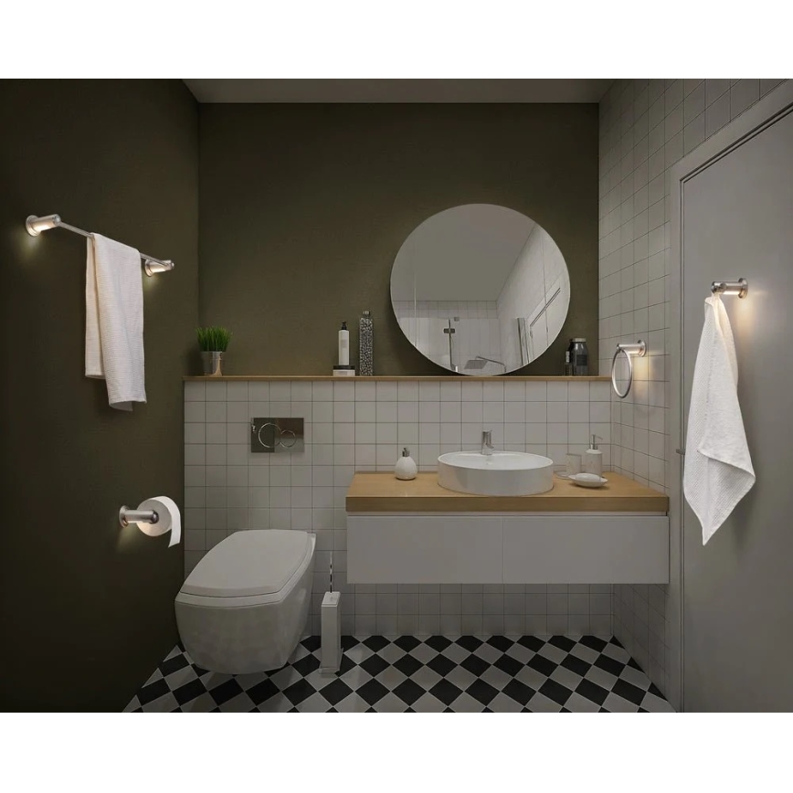 Ledvance - Držiak uterákov s LED podsvietením 6xAAA IP44