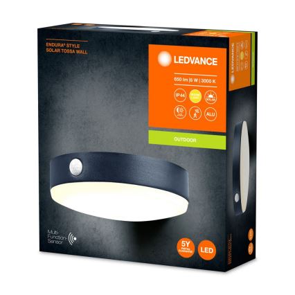 Ledvance - LED solárne nástenné svietidlo so senzorom pohybu a súmraku ENDURA STYLE LED/6W/3,7V 1420 mAh IP44