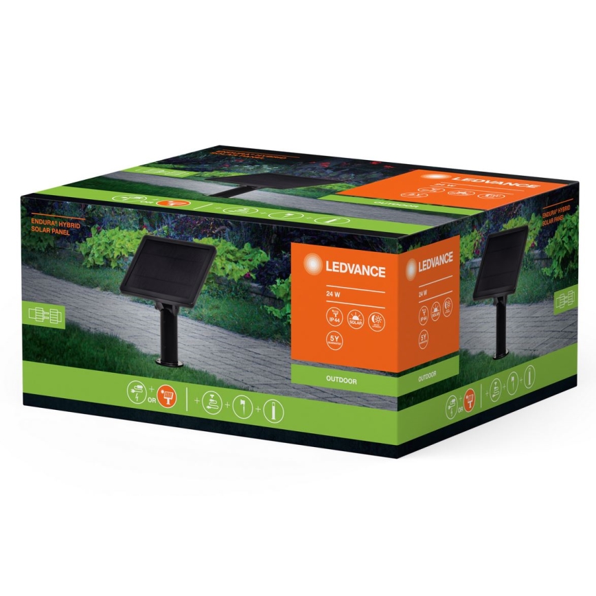 Ledvance - Hybridný solárny panel ENDURA 24W/12V 2000 mAh IP67