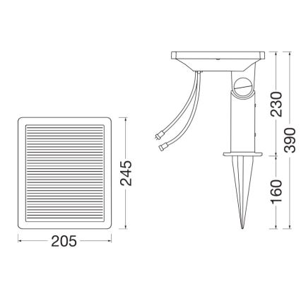 Ledvance - Hybridný solárny panel ENDURA 24W/12V 2000 mAh IP67
