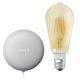 Ledvance - Inteligentný reproduktor Google Nest Mini + LED Stmievateľná žiarovka SMART+ E27/5,5W/230V 2400K