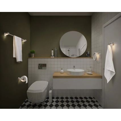 Ledvance - Kúpeľňový nástenný vešiak s LED podsvietením IP44 3xAAA