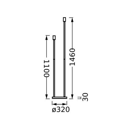 Ledvance - Lampová noha DECOR STICK 2xE27/40W/230V antracit