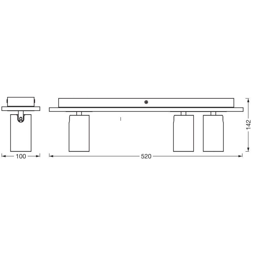 Ledvance - LED Bodové svietidlo DECOR MERCURY 3xGU10/3,4W/230V