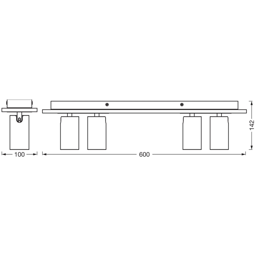 Ledvance - LED Bodové svietidlo DECOR MERCURY 4xGU10/3,4W/230V