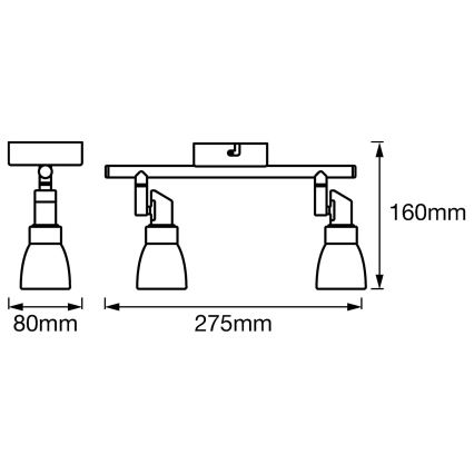 Ledvance - LED Bodové svietidlo SPOT 2xG9/2W/230V