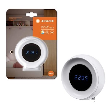 Ledvance - LED Digitálne hodiny s podsvietením NIGHTLUX LED/0,3W/5V 1000mAh 3000/4000/6500K