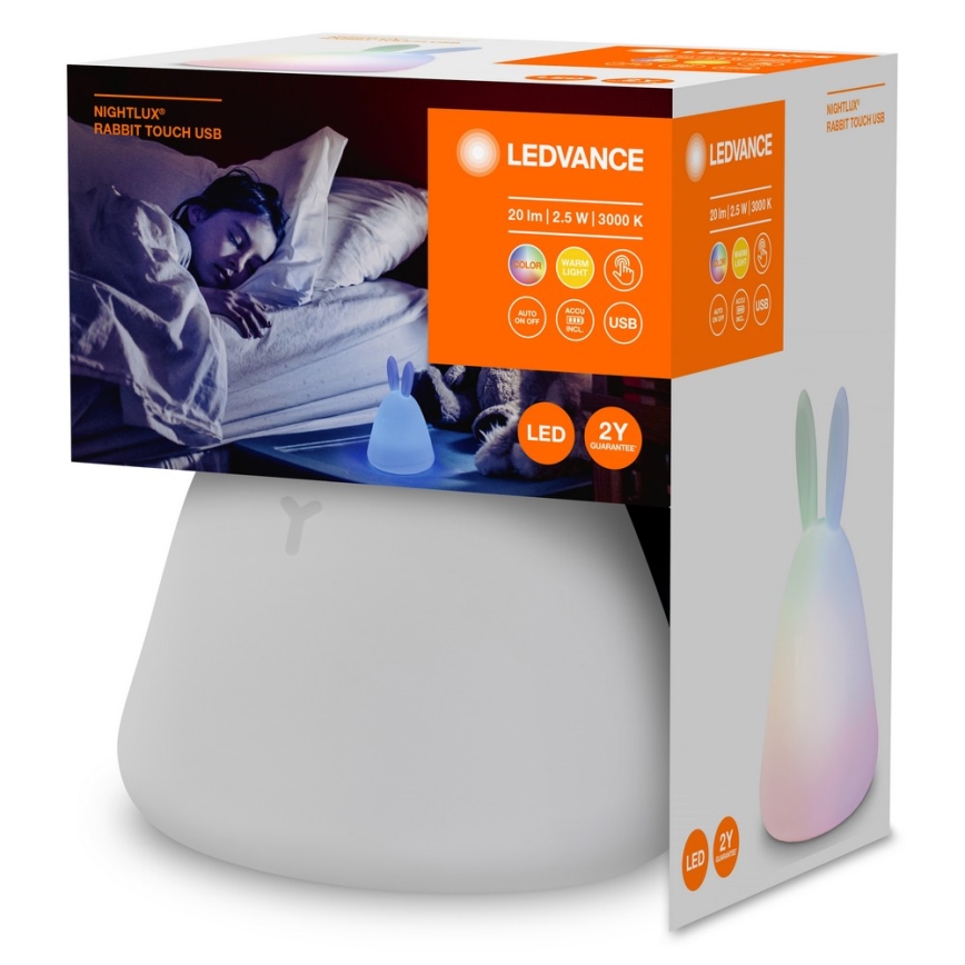 Ledvance - LED Dotyková detská nočná Lampička TOUCH LED/2,5W/5V 1200 mAh