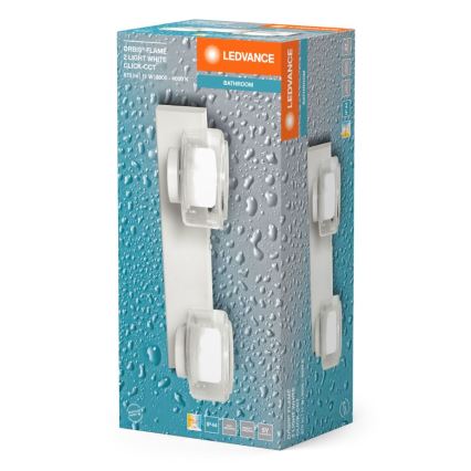 Ledvance - LED Kúpeľňové nástenné svietidlo ORBIS FLAME 2xLED/5,5W/230V 3000/4000K IP44 biela