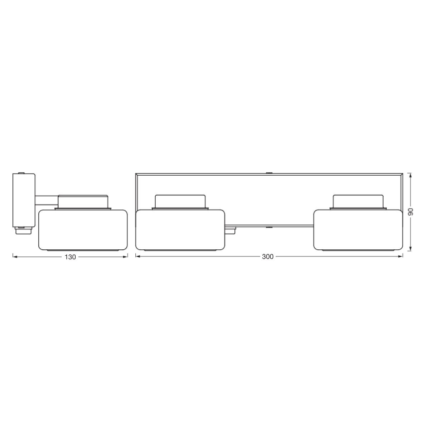 Ledvance - LED Kúpeľňové nástenné svietidlo ORBIS FLAME 2xLED/5,5W/230V 3000/4000K IP44 čierna