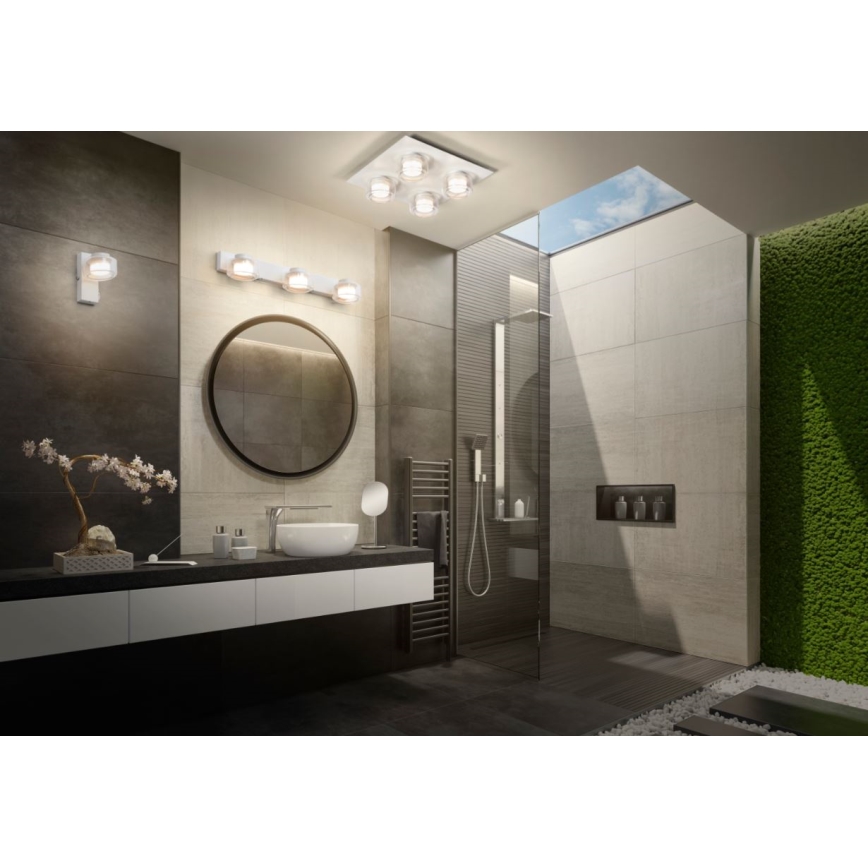 Ledvance - LED Kúpeľňové nástenné svietidlo ORBIS FLAME 3xLED/5,5W/230V 3000/4000K IP44 biela