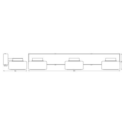 Ledvance - LED Kúpeľňové nástenné svietidlo ORBIS FLAME 3xLED/5,5W/230V 3000/4000K IP44 chróm