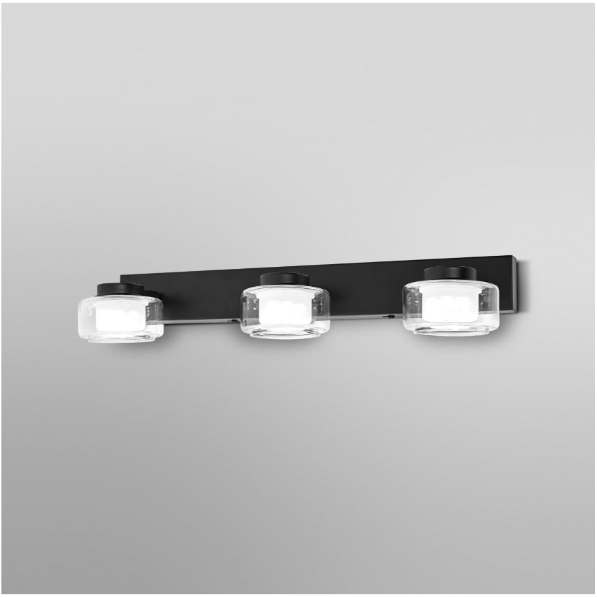Ledvance - LED Kúpeľňové nástenné svietidlo ORBIS FLAME 3xLED/5,5W/230V 3000/4000K IP44 čierna