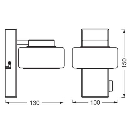 Ledvance - LED Kúpeľňové nástenné svietidlo ORBIS FLAME LED/5,5W/230V 3000/4000K IP44 chróm