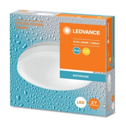 Ledvance - LED Kúpeľňové stropné svietidlo CEILING ROUND LED/18W/230V 3000K IP44