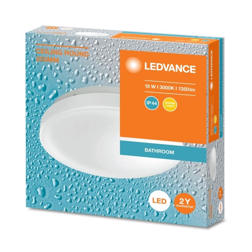Ledvance - LED Kúpeľňové stropné svietidlo CEILING ROUND LED/18W/230V 3000K IP44