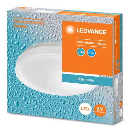 Ledvance - LED Kúpeľňové stropné svietidlo CEILING ROUND LED/18W/230V 6500K IP44