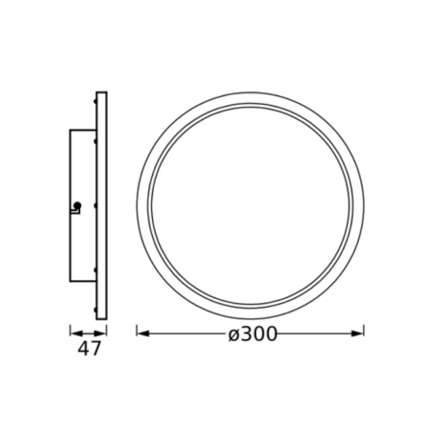 Ledvance - LED Kúpeľňové stropné svietidlo DISC LED/18W/230V 3000/4000K IP44