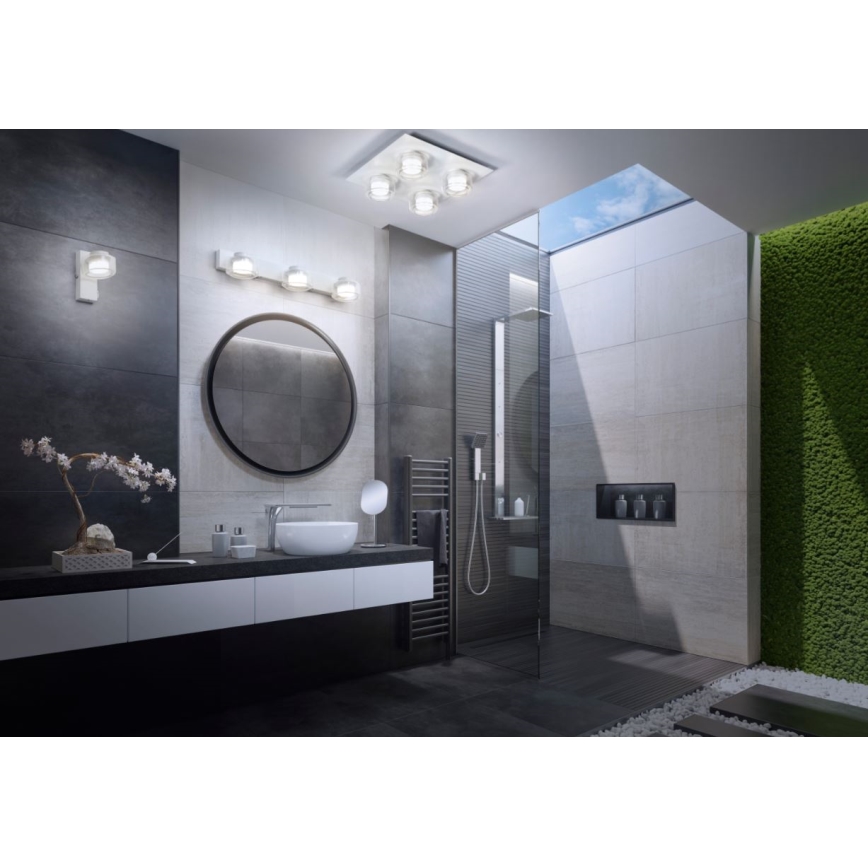 Ledvance - LED Kúpeľňové stropné svietidlo ORBIS FLAME 4xLED/5,5W/230V 3000/4000K IP44 biela