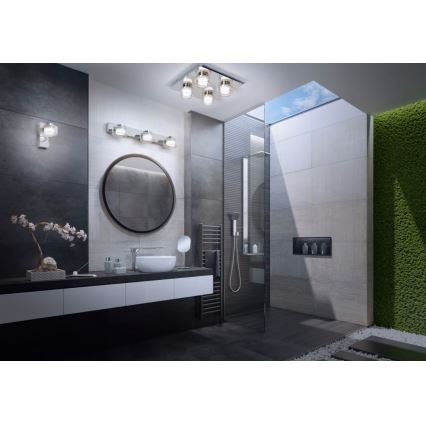 Ledvance - LED Kúpeľňové stropné svietidlo ORBIS FLAME 4xLED/5,5W/230V 3000/4000K IP44 chróm