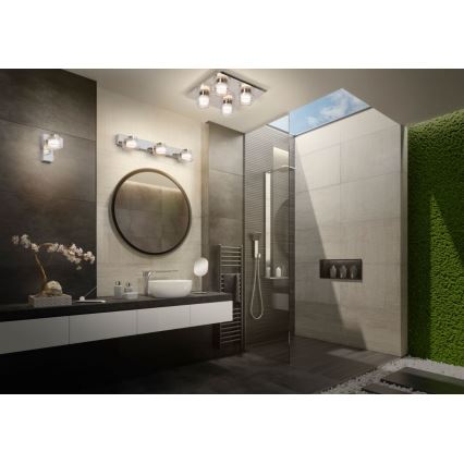 Ledvance - LED Kúpeľňové stropné svietidlo ORBIS FLAME 4xLED/5,5W/230V 3000/4000K IP44 chróm