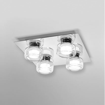 Ledvance - LED Kúpeľňové stropné svietidlo ORBIS FLAME 4xLED/5,5W/230V 3000/4000K IP44 chróm