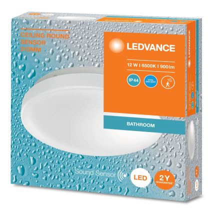 Ledvance - LED Kúpeľňové stropné svietidlo so senzorom CEILING ROUND LED/12W/230V IP44