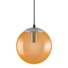Ledvance - LED Luster na lanku BUBBLE 1xE27/8W/230V oranžová priemer 20 cm