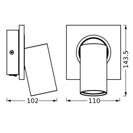 Ledvance - LED Nástenné bodové svietidlo DECOR MERCURY 1xGU10/3,4W/230V